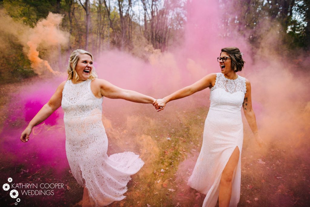2 brides elope in the Adirondacks - Kathryn Cooper Weddings photography