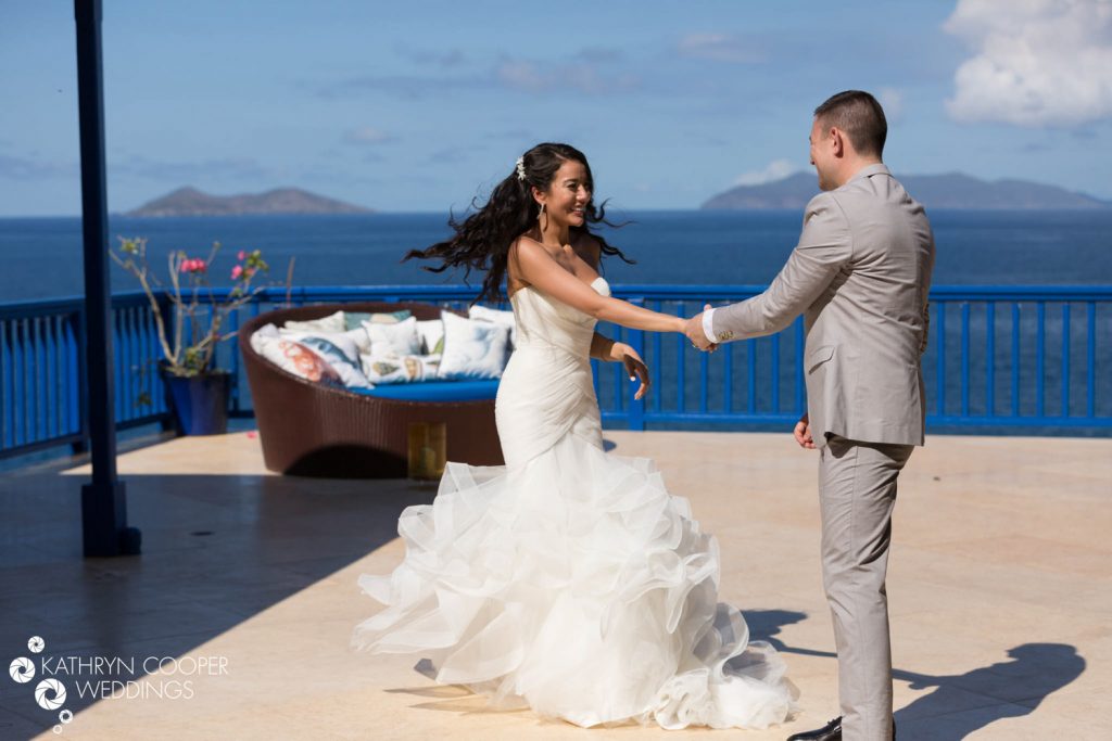 First dance elopement Caribbean wedding